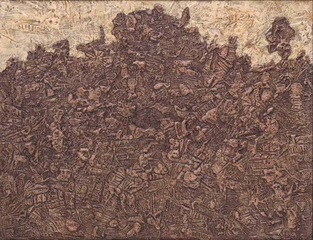 Jean Dubuffet. La colina de las visiones (La butte aux visions), 23 de agosto, 1952. Solomon R. Guggenheim Museum, Nueva York 74.2077 © Jean Dubuffet, VEGAP, Bilbao, 2022