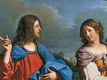 Il Guercino. Cristo y la samaritana