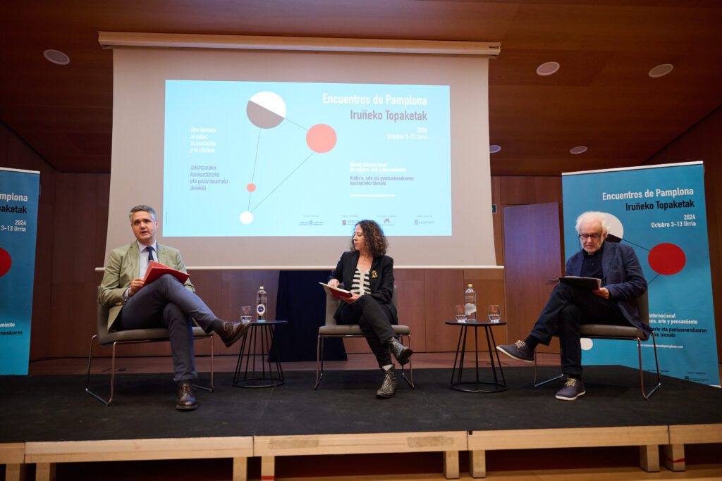 Presentación de los Encuentros de Pamplona/Iruñeko Topaketak 2024 en Pamplona. Fotografía: Miguel Osés