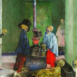 James Ensor. Esqueletos calentándose, Museo de Arte Kimbell, Fort Worth, Texas