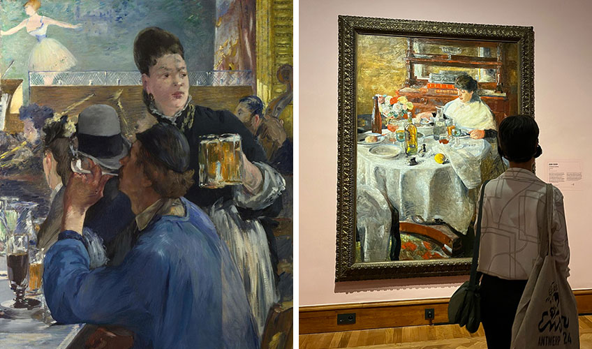 Edouard Manet. Esquina de un café-concierto. The National Gallery / James Ensor. La comedora de ostras, 1882. KMSKA Amberes