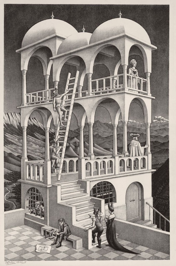 Maurits Cornelis Escher. Belvedere, 1958. The Escher Foundation Collection. © 2017 The M.C. Escher Company The Netherlands