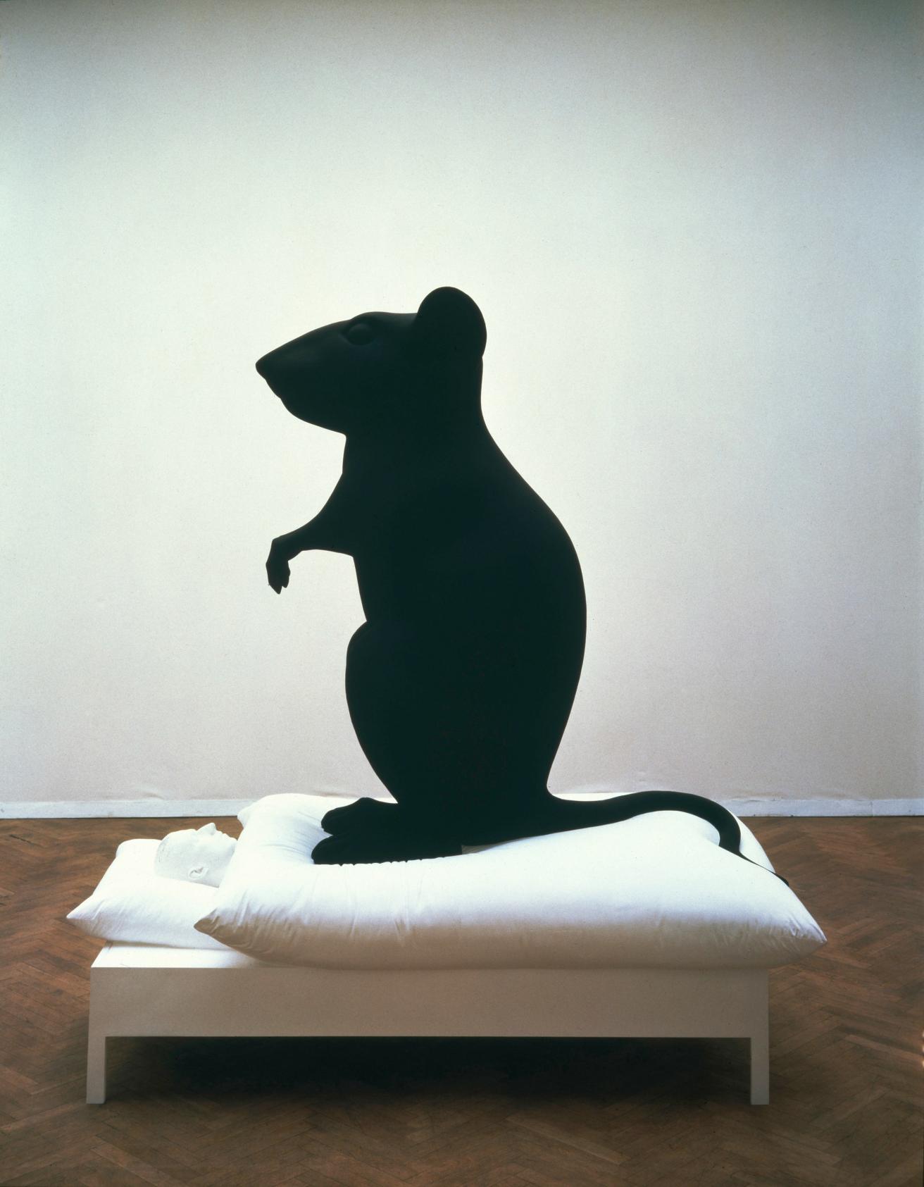 Katharina Fritsch. Hombre y ratón, 1991-1992. Colección Ackermans © Katharina Fritsch, VEGAP, Madrid, 2023 