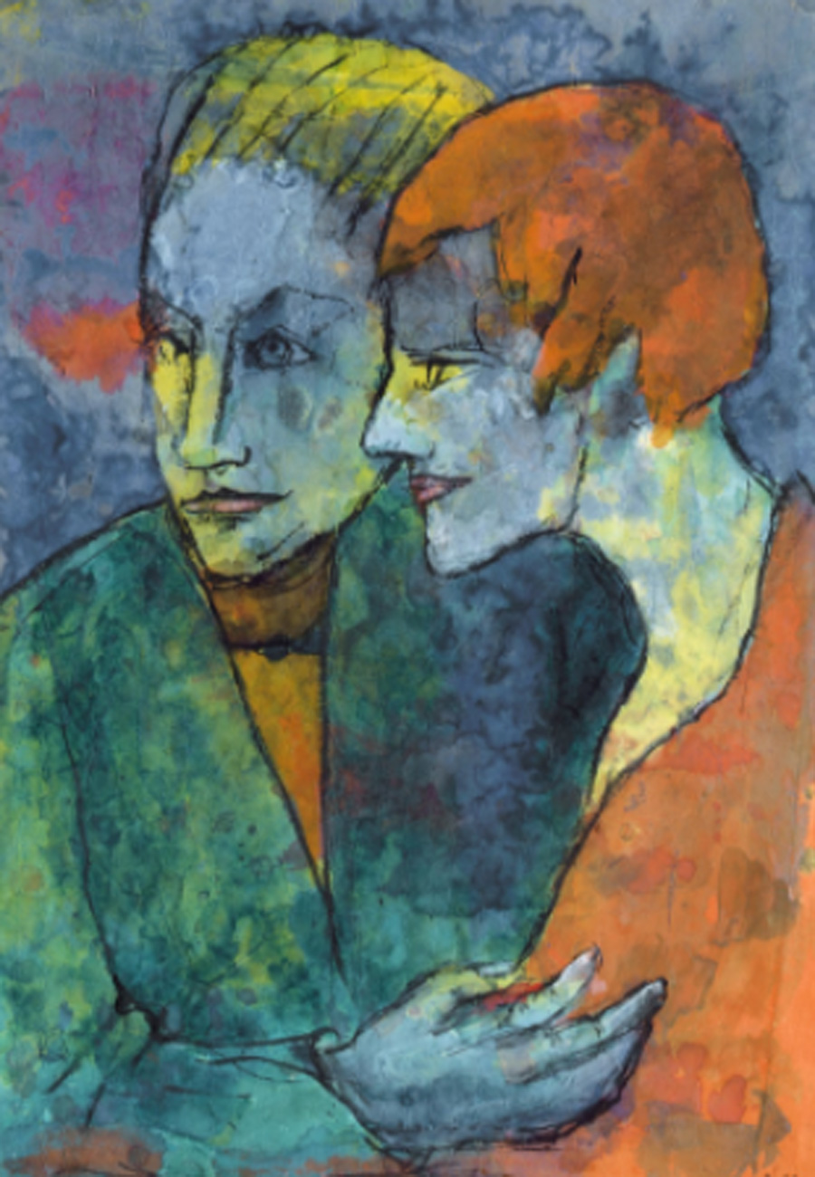 Emil Nolde. La joven pareja, hacia 1931-1935. Thyssen-Bornemisza Collections ©Nolde-Stiftung Seebüll