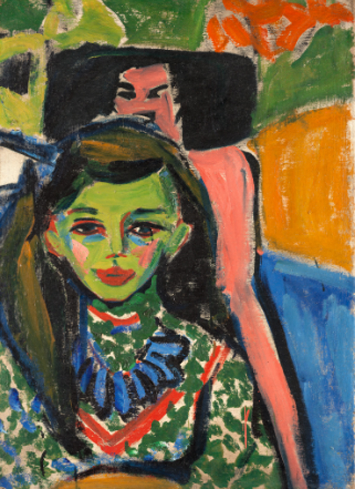 Ernst Ludwig Kirchner. Fränzi ante una silla tallada, 1910. Museo Nacional Thyssen-Bornemisza, Madrid