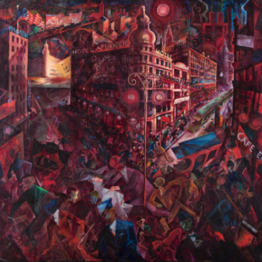 George Grosz. Metrópolis, 1916-1917. Museo Nacional Thyssen-Bornemisza, Madrid ©Estate of Georg Grosz, Princeton N.J / VEGAP