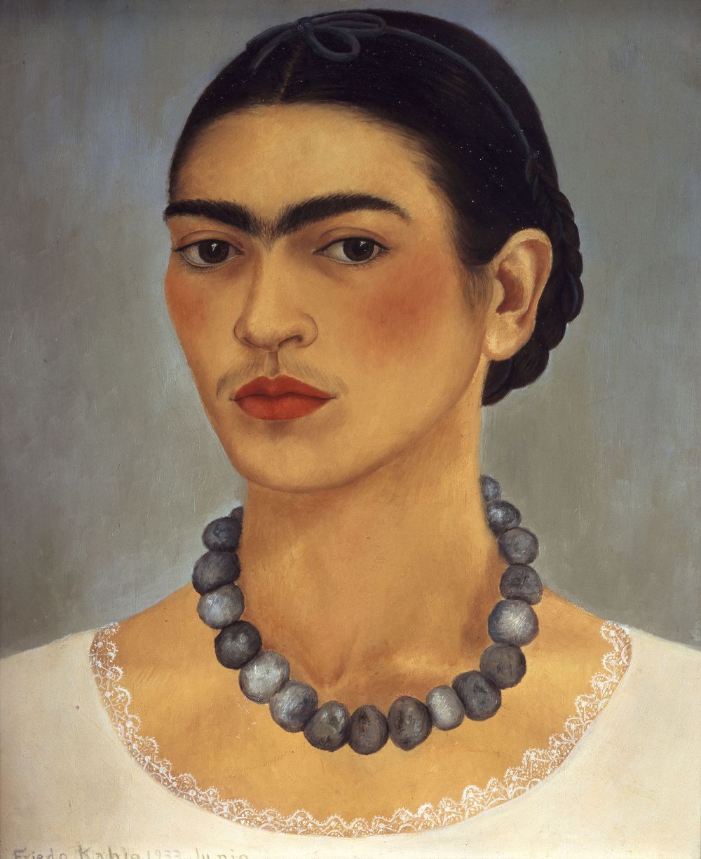 Frida Kahlo. Autorretrato con collar, 1946. Banco de México