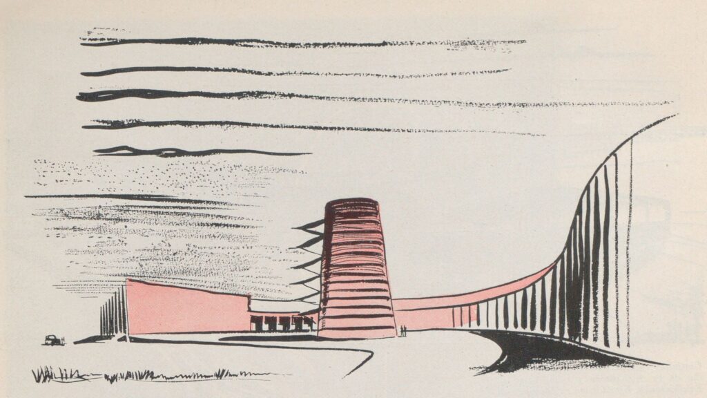 Francisco de Asís Cabrero, Dibujo de Gran Madrid, n.º 16, 1951. © Herederos de Francisco de Asís Cabrero