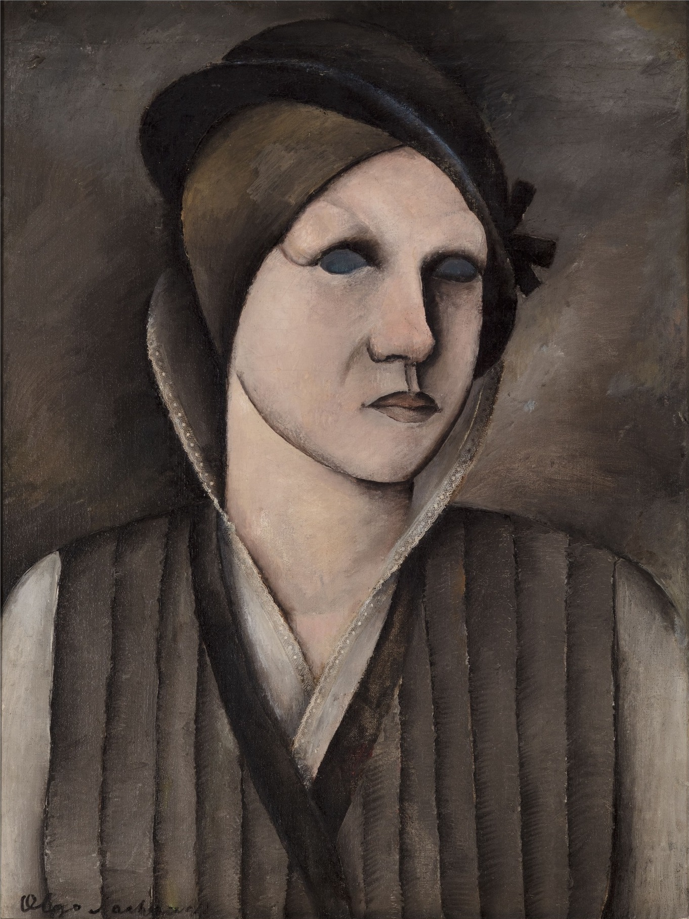 Olga Sacharoff. Dama del sombrero, hacia 1917