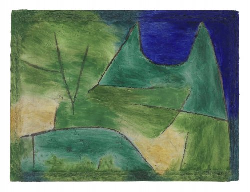 Joan Miró. Terreno verde, 1938. © Zentrum Paul Klee, Berna