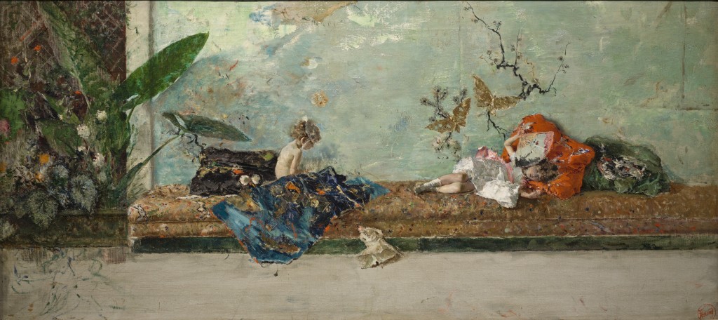 Mariano Fortuny. Los hijos del pintor en el salón japonés, 1874. Museo Nacional del Prado