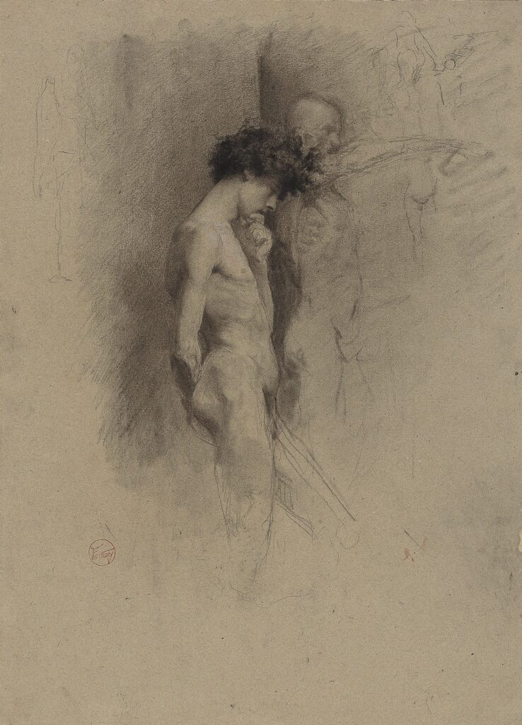 Mariano Fortuny y Marsal. Joven desnudo pensativo, hacia 1860-1862. ©Ville de Castres-Musée Goya – B. Nicaise 