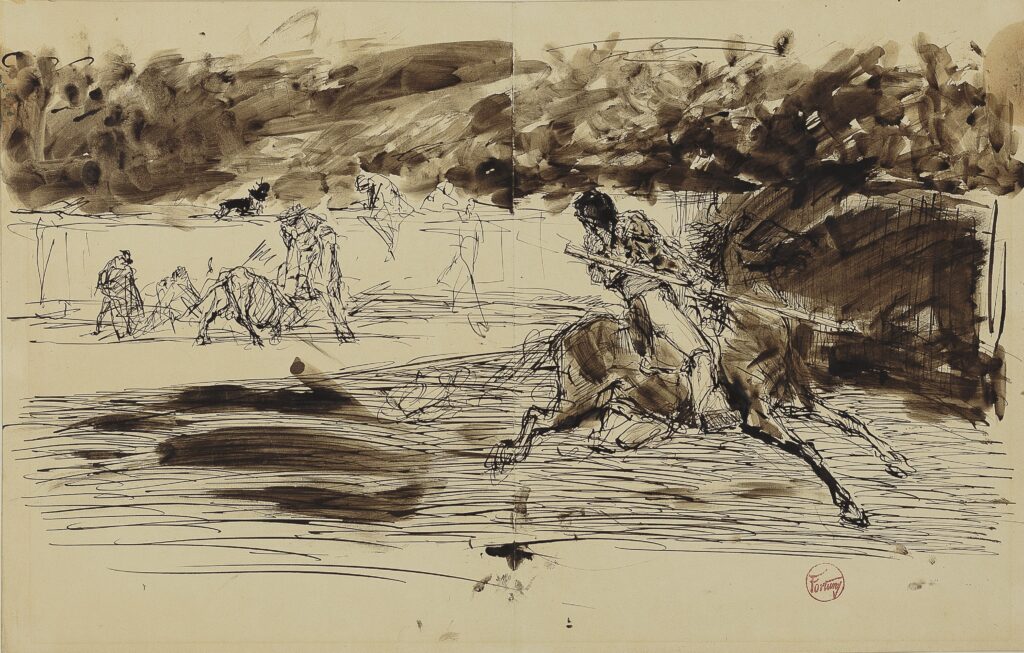 Mariano Fortuny y Marsal. Corrida de toros (suerte de varas), hacia 1868-1870. ©Ville de Castres-Musée Goya – B. Nicaise