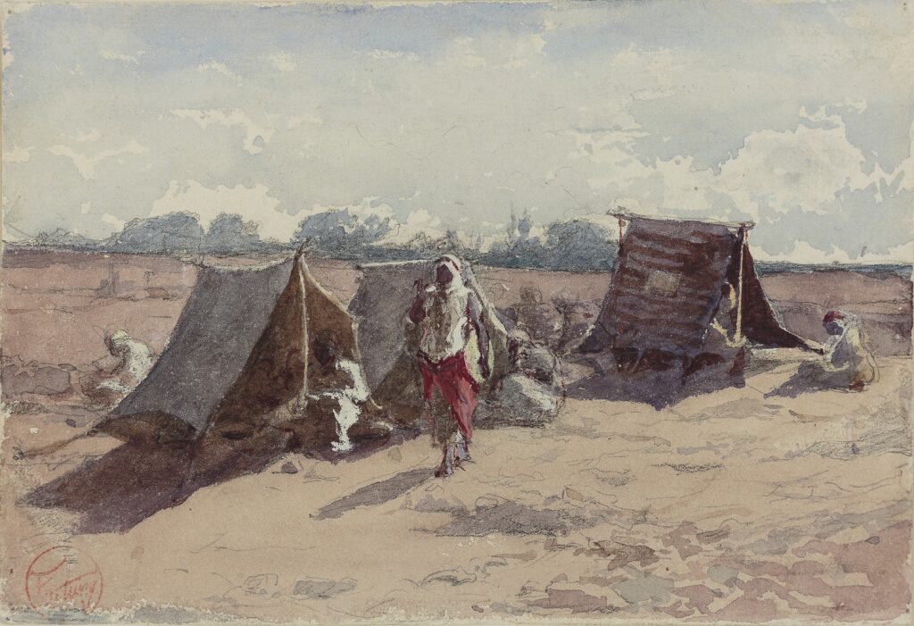 Mariano Fortuny y Marsal. Campamento árabe, hacia 1862. ©Ville de Castres-Musée Goya – B. Nicaise
