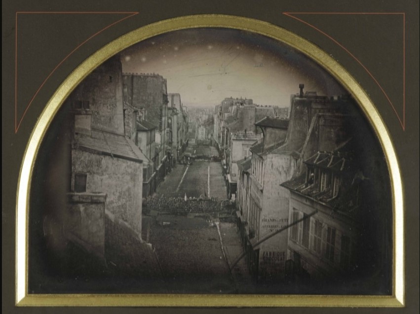 Charles François Thibault. Barricadas en la calle Faubourg du Temple, 25 de junio de 1848, siete y media de la mañana. Musée Carnavalet