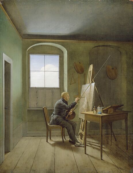 Georg Friedrich Kersting. Caspar David Friedrich in His Studio, 1811. Hamburger Kunsthalle