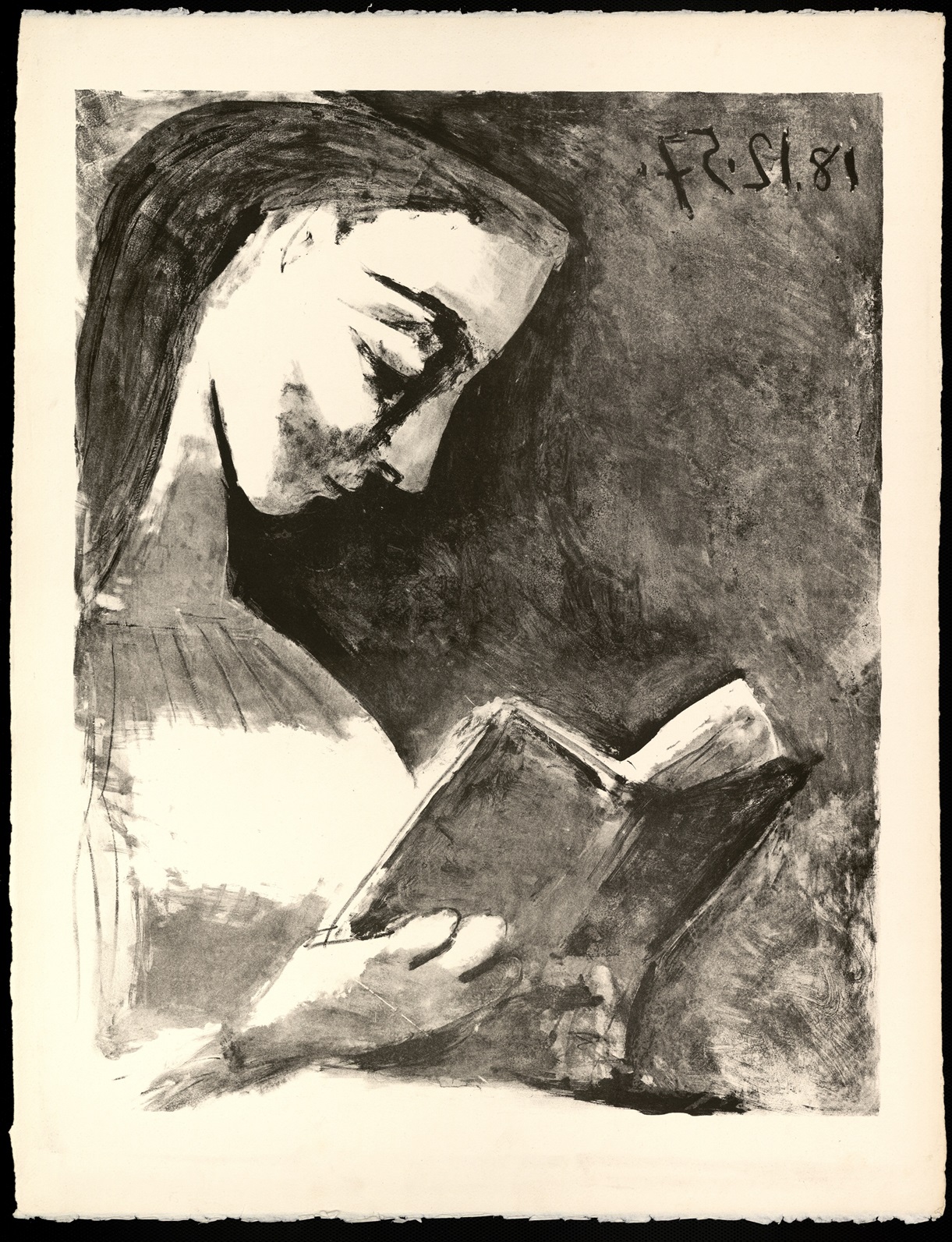 Picasso. Jacqueline leyendo, 1957. Museo Picasso, Casa Natal