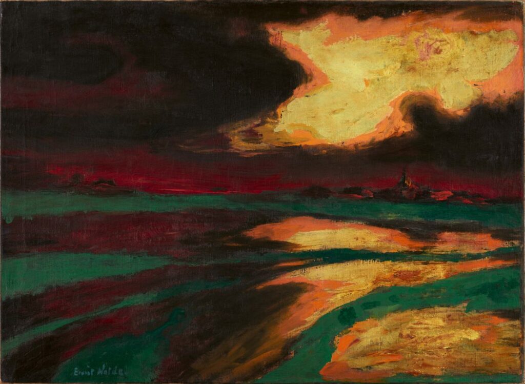 Emil Nolde. Atardecer de otoño, 1924. Museo Nacional Thyssen-Bornemisza. © Nolde Stiftung Seebüll