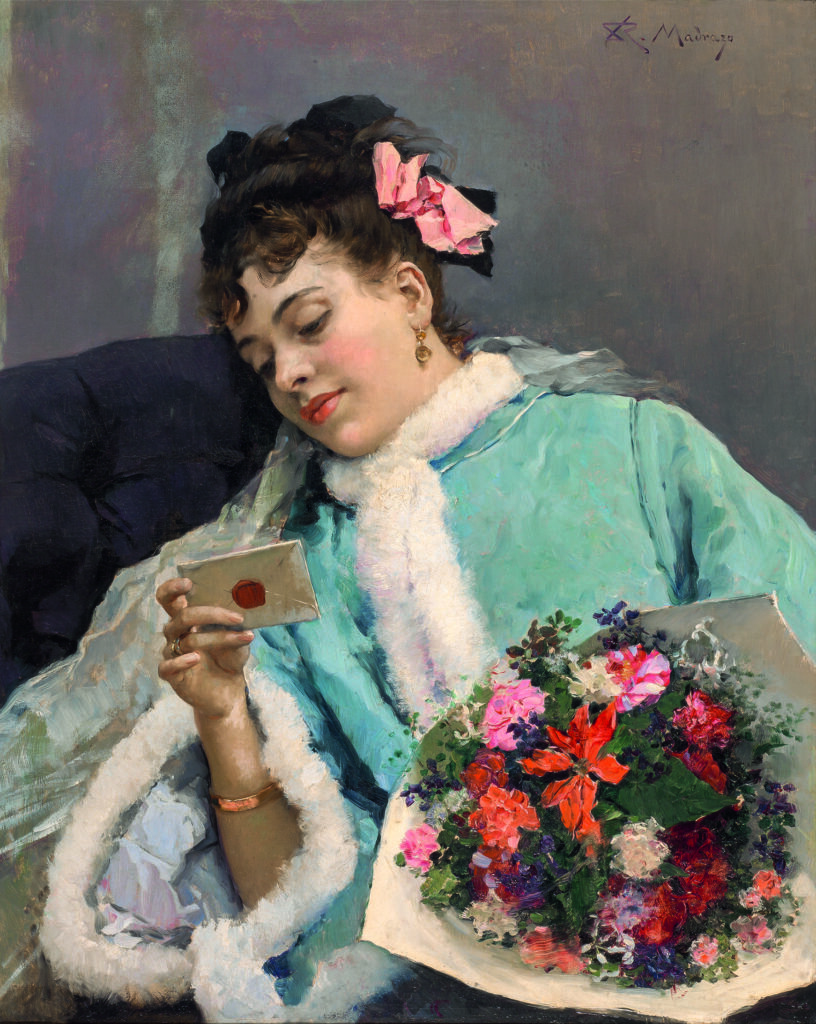 Raimundo de Madrazo. Felicitación de cumpleaños, hacia 1880. Museo Nacional del Prado