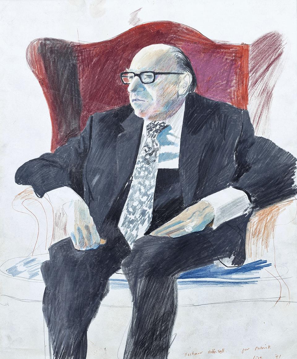 David Hockney. Retrato de Richard Addinsell, 1971. Colección José María Castañé Ortega