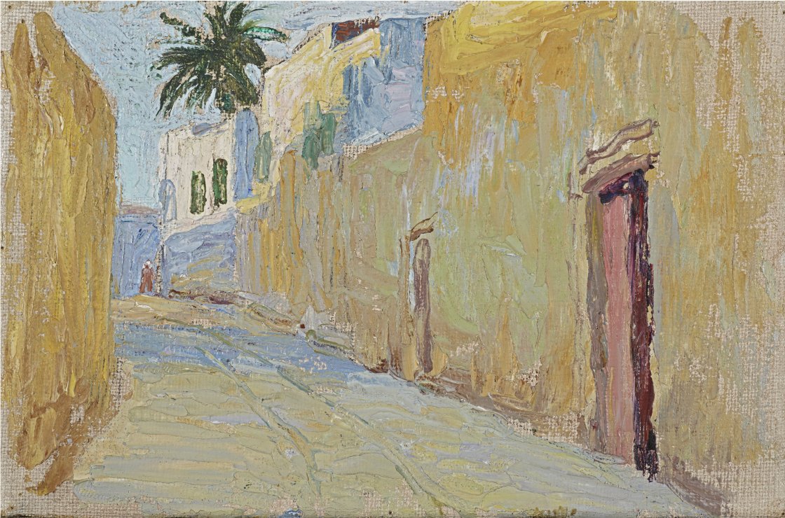 Gabriele Münter. Callejón en Túnez, 1905. Lienzo. 16,3 x 24,5 cm. The Gabriele Münter and Johannes Eichner Foundation, Múnich