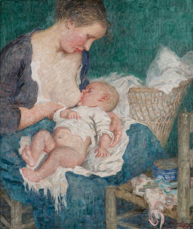 Jenny Montigny. Maternité (Enfant au sein), 1927. Collection de la Communauté flamande