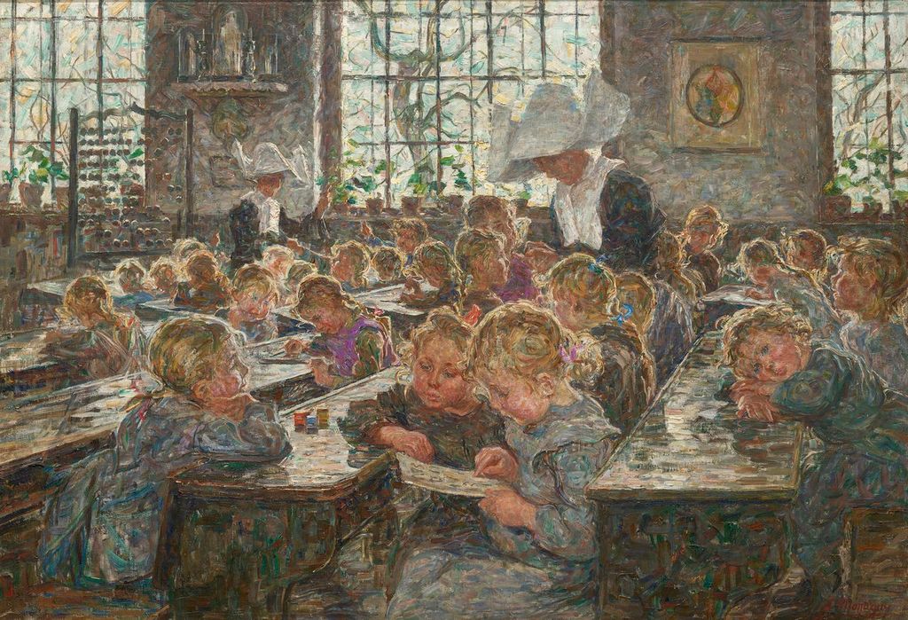 Jenny Montigny. En classe. Collection Het Kunstuur