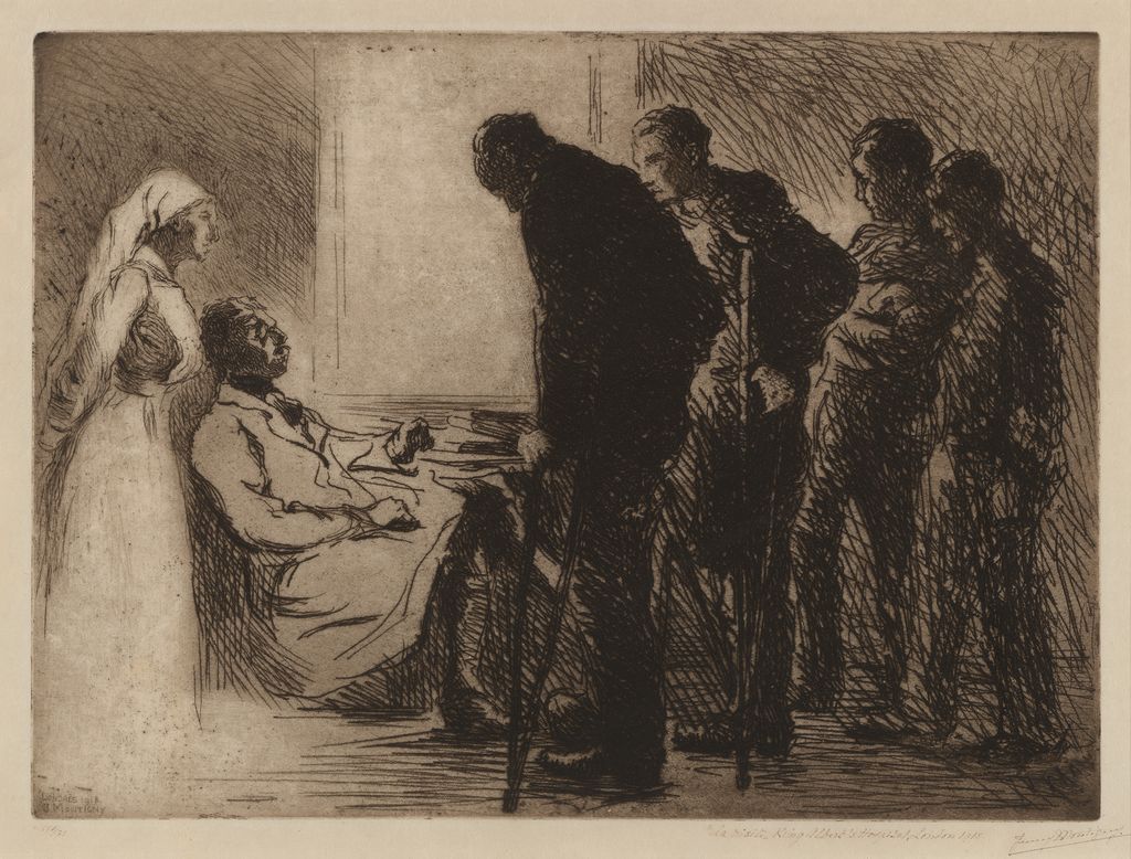 Jenny Montigny. La Visite. King Albert’s Hospitals, Londres, 1918. Colección particular