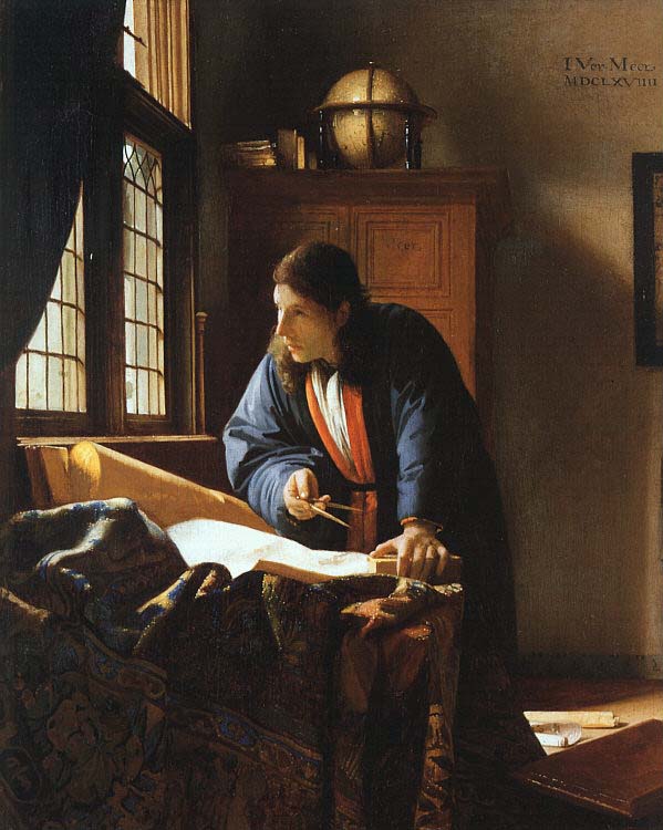 Jan Vermeer. El geógrafo, 1669. Stadelsches Kunstinstitut, Frankfurt am Main