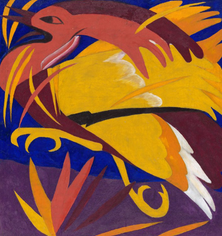 Natalia Goncharova. The Phoenix (Políptico The Harvest), 1911. Treatyakov Gallery, Moscú