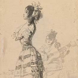 Francisco de Goya. Joven bailando al son de una guitarra Cuaderno de Sanlúcar [A], 1794-95