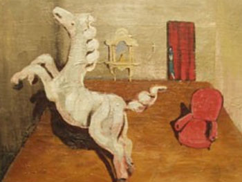 José Moreno Villa. Interior con caballo