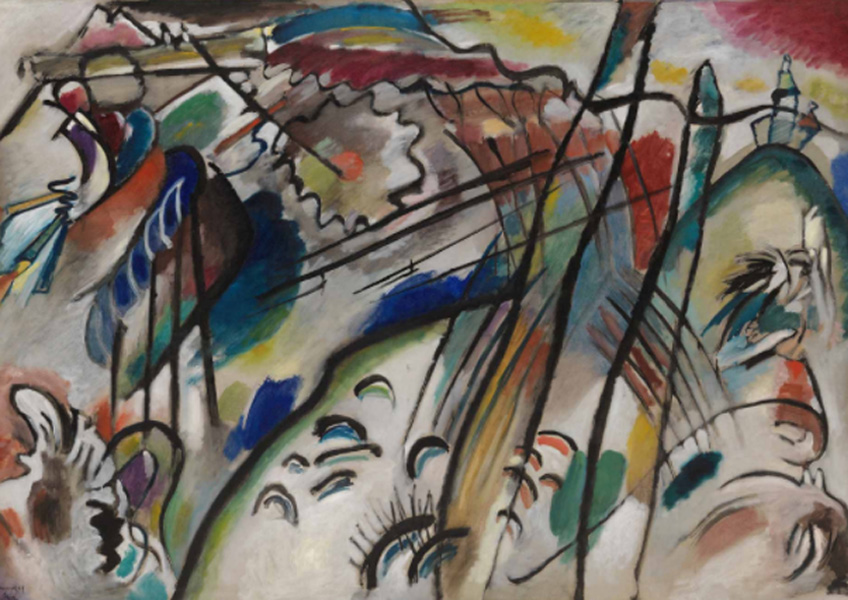 Kandinsky. Improvisación 28 (segunda versión) , 1912. Solomon R. Guggenheim Museum, Nueva York, Colección Fundacional Solomon R. Guggenheim