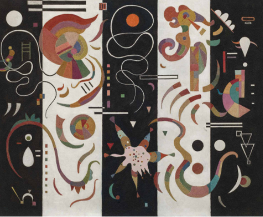 Kandinsky. A rayas, 1934. Solomon R. Guggenheim Museum, Nueva York, Colección Fundacional Solomon R. Guggenheim