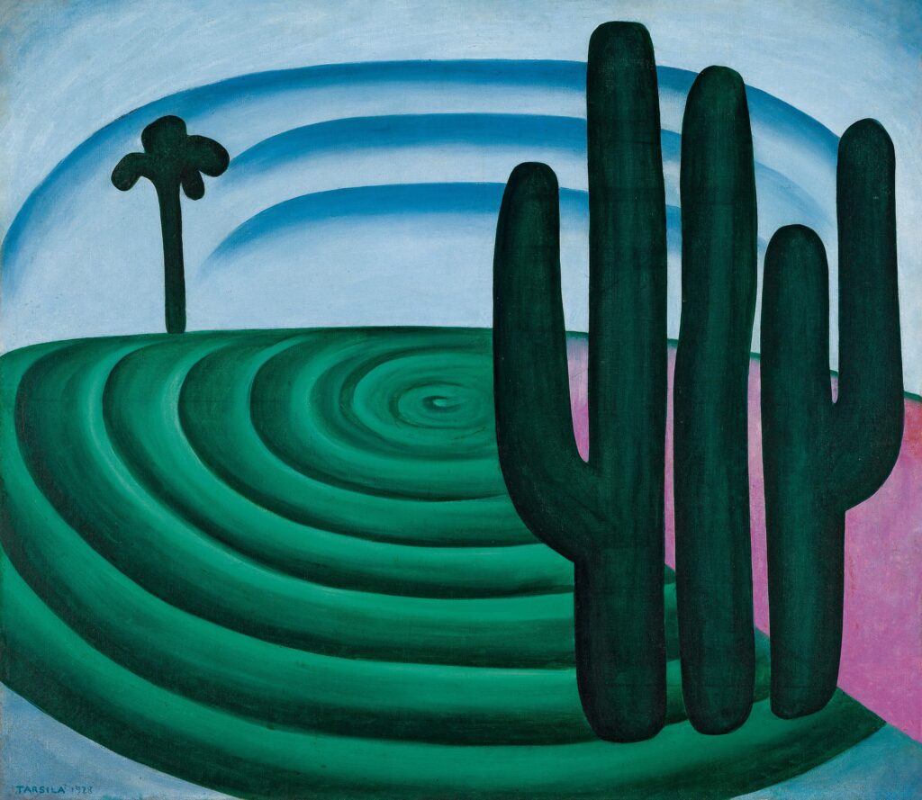 Tarsila do Amaral. Distancia, 1928. Fundação José e Paulina Nemirovsky, en depósito en la Pinacoteca do Estado de São Paulo, São Paulo