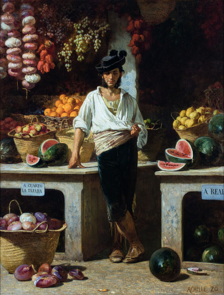 Jean-Baptiste Achille Zo Vendedor de fruta en Sevilla, ca. 1864. Colección BBVA. Fotografía: © David Mecha