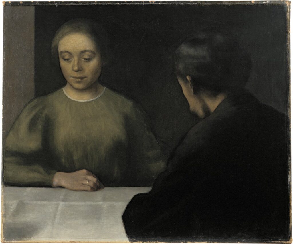 Vilhelm Hammershøi. Retrato doble. El artista y su mujer, 1898. Cortesía de ARoS Aarhus Art Museum, Dinamarca