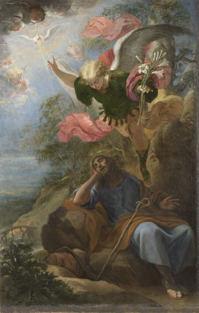 Herrera el Mozo. El sueño de san José, 1662. Parroquia de san Sebastián, Aldeavieja, Ávila