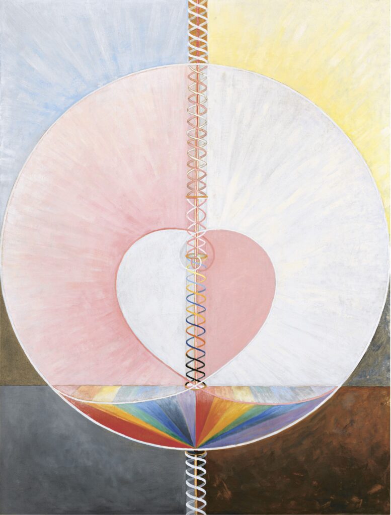 Hilma af Klint. La paloma, Serie SUW/UW, Grupo IX/UW n.º 1, 1915. Cortesía de The Hilma af Klint Foundation, Estocolmo, HaK 173