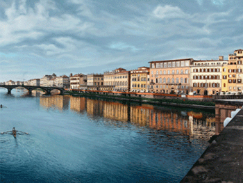 Anthony Brunelli. El Arno al atardecer, 2007 