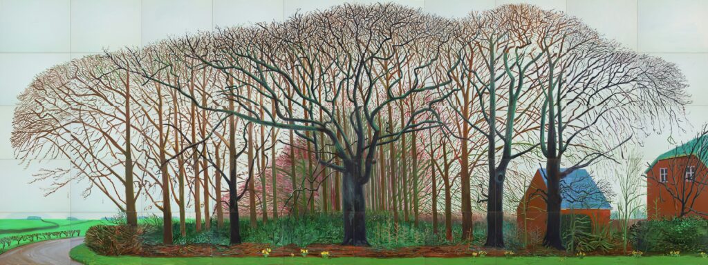David Hockney. Bigger Trees near Warter or ou Peinture sur le Motif pour le Nouvel Age Post-Photographique, 2007. © David Hockney Photo Credit: Prudence Cuming Associates Tate, U.K.