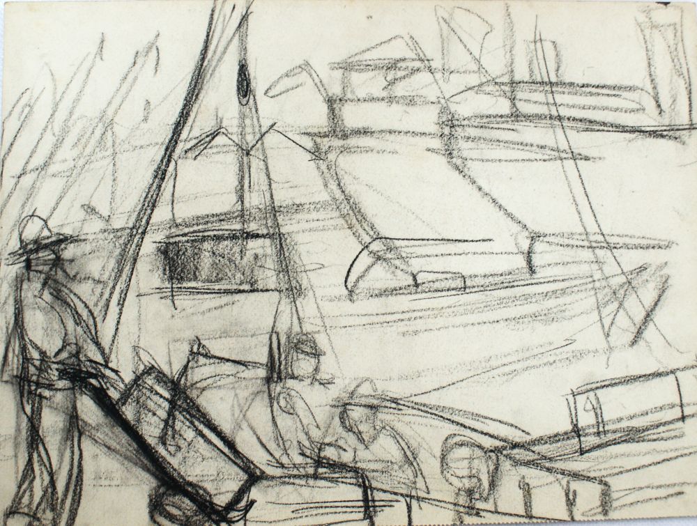 José Manaut. Boceto para Orillas del Sena, hacia 1924-1925. Colección Fundación Manaut 