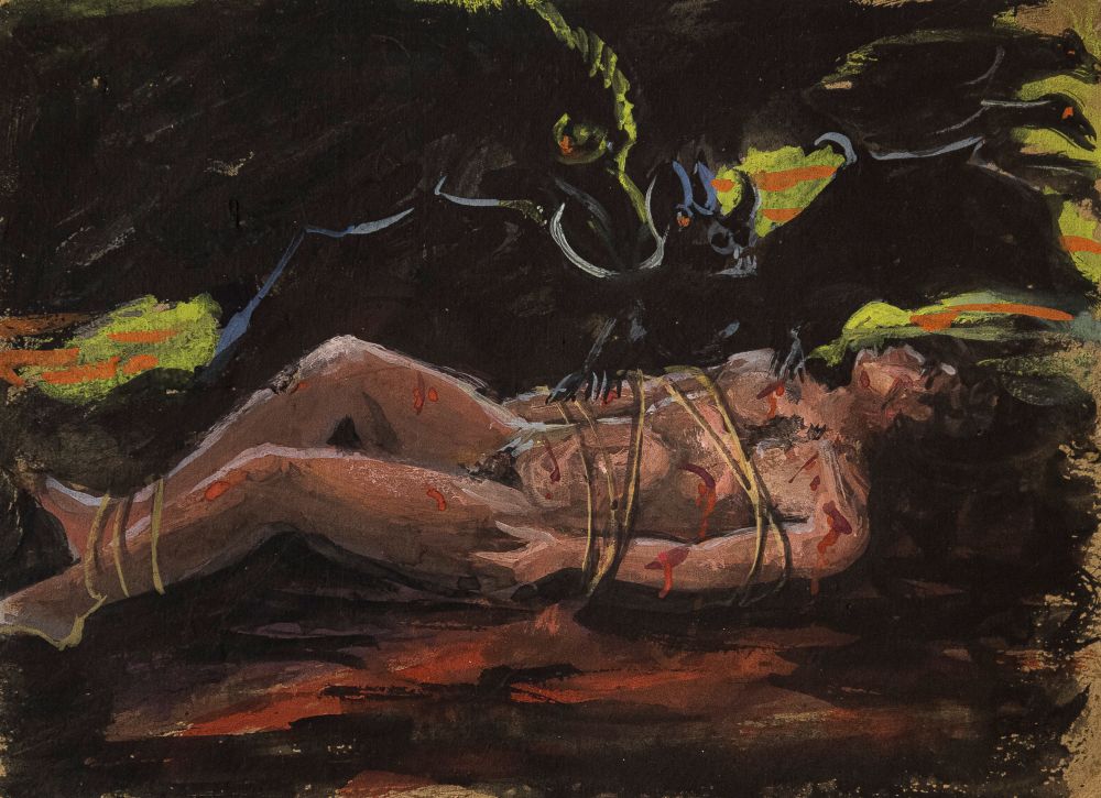 José Manaut. Pesadilla real, hacia 1949. Colección Fundación Manaut