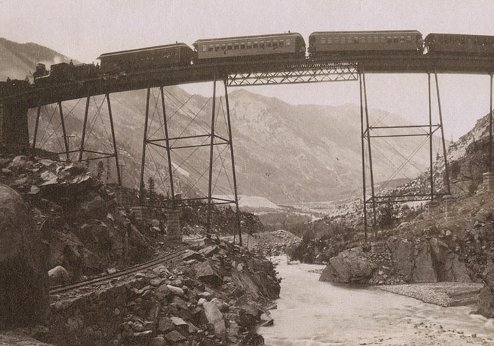 William Henry Jackson. High Bridge in Loop, near Georgetown, hacia 1885