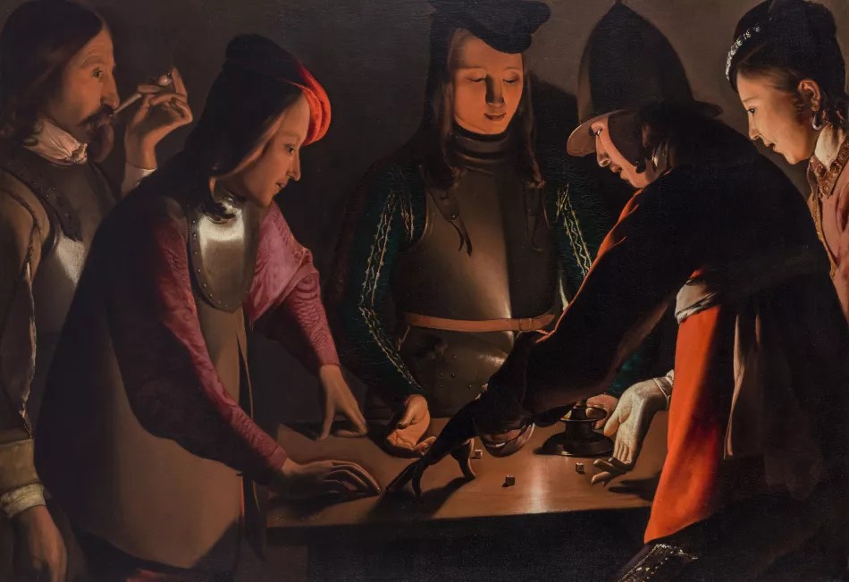 Georges de la Tour. Jugadores de dados, 1650-1651. Preston Park Museum and Grounds
