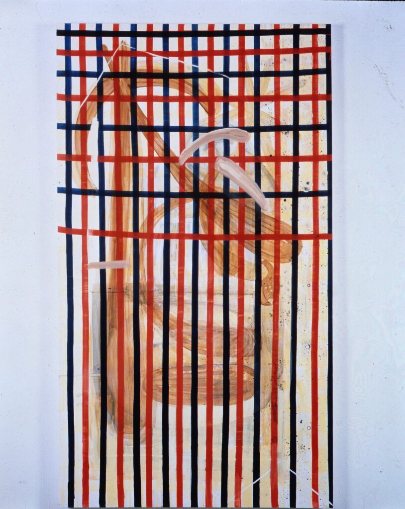 Juan Uslé, Mi-Món (Miró vs Mondrian), 1992. Colección Uslé-Civera. © Juan Uslé, VEGAP, Madrid, 2025