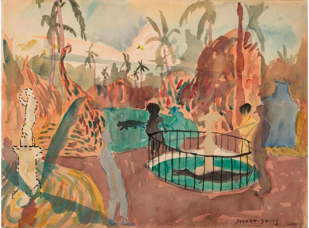 Stuart Davis. Parque Centrale–Cuba, 1920