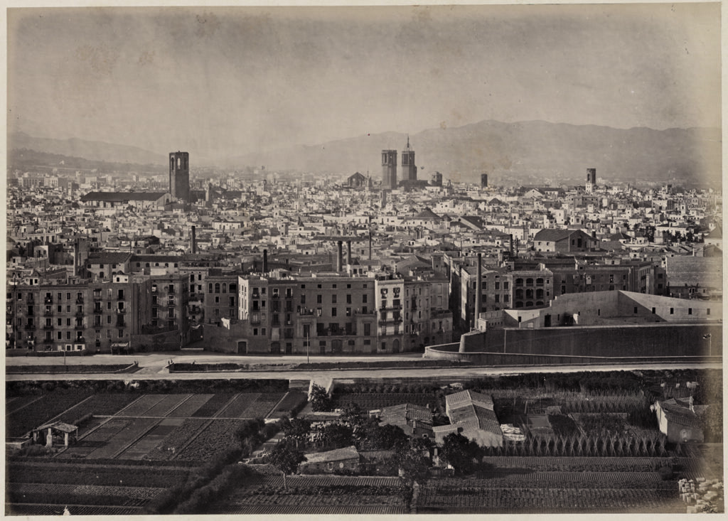 Jules Ainaud. Barcelona. Vista panorámica de Barcelona, desde Montjuic Arxiu Fotogràfic de Barcelona