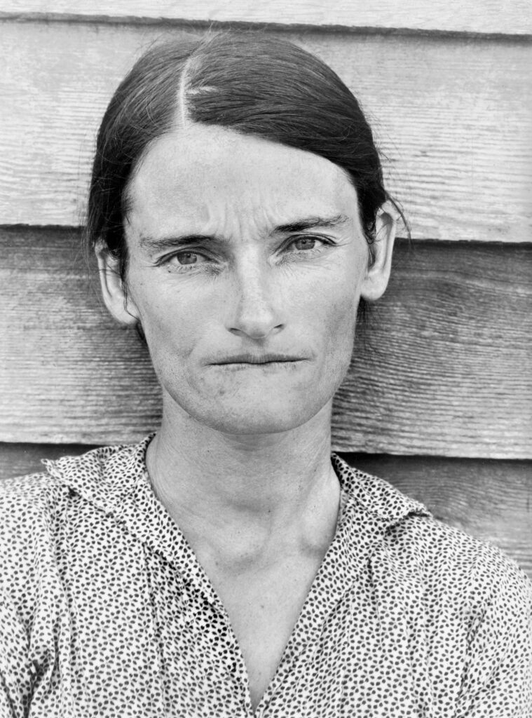 Walker Evans. Alabama Tenant Farmer Wife (Allie Mae Burroughs, Hale County, Alabama), 1936. Colección particular, San Francisco