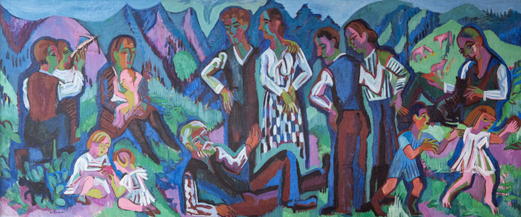Kirchner. Mountain Peasants on Sunday, 1923-1924-1926. Federal Republic of Germany